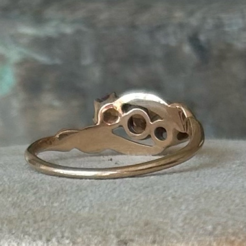 Antique 14k Citrine Ring - Picture 4 of 11
